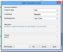 Table calc configuration