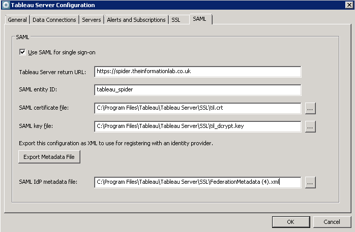 Authenticating an External Tableau Server using SAML & AD FS
