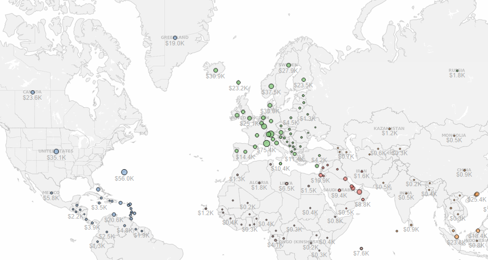 Small marks in Tableau creating small targets for tooltips.