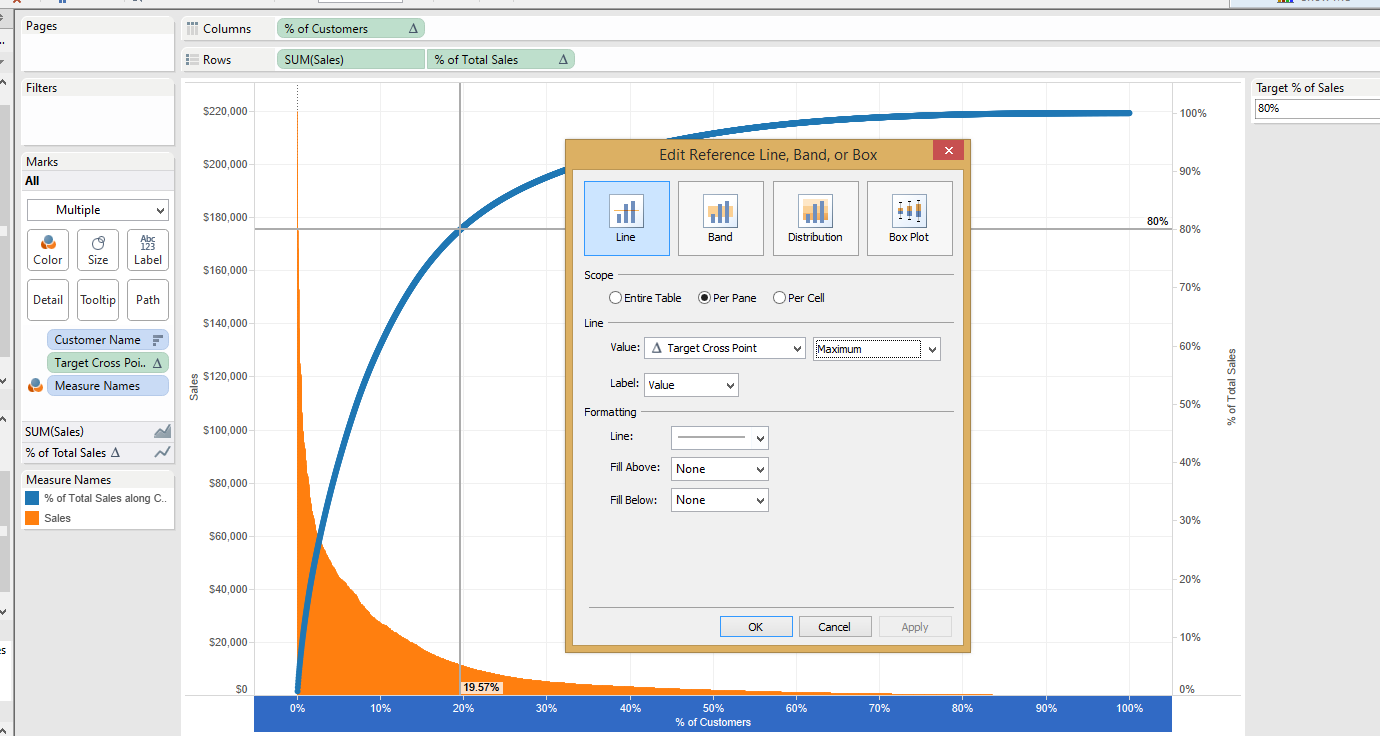 Tableau Pareto Chart Video