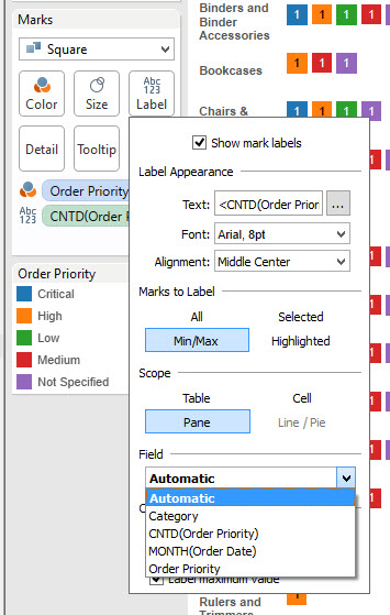 Min / Max using Field