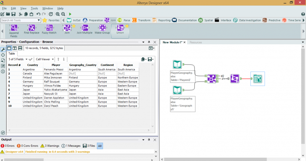 Alteryx left join