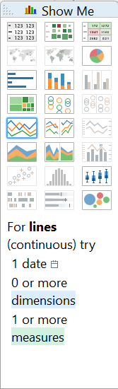 Show Me - continuous lines