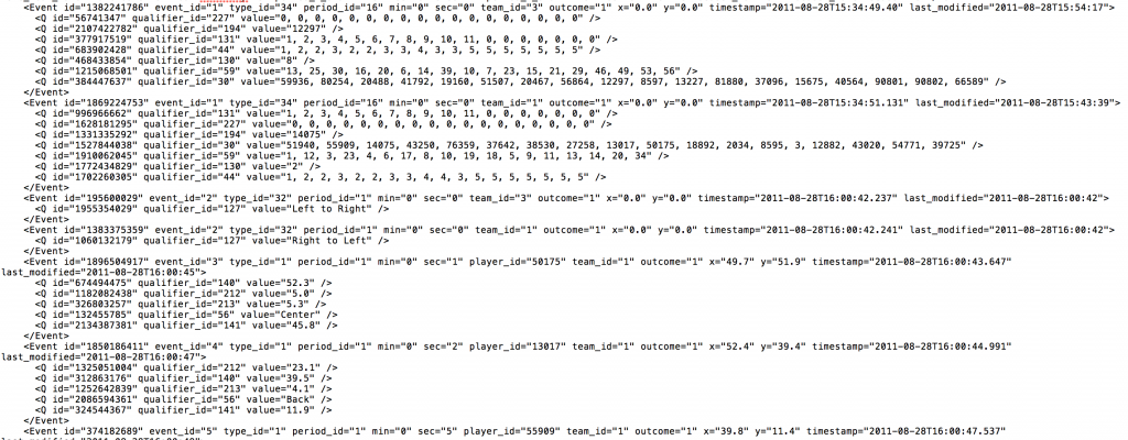 Opta XML