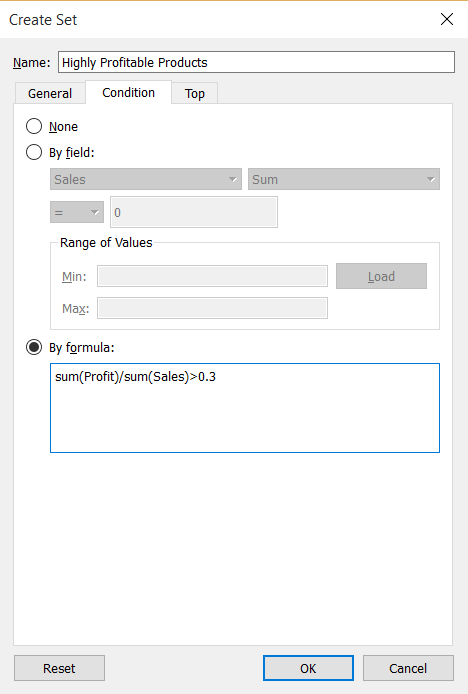 Create custom set v9.0