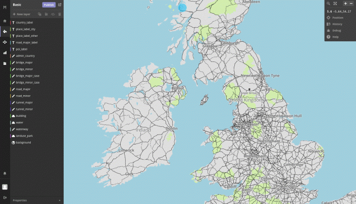 Mapbox-Layering