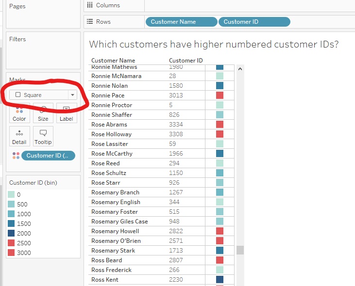 How to create a stepped colour scheme with a colour alert in Tableau