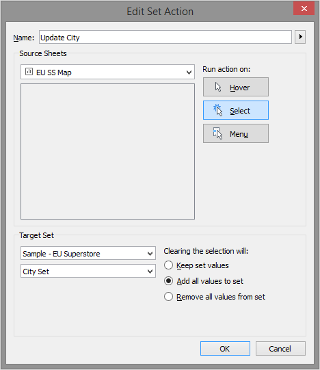 Set Action Configuration