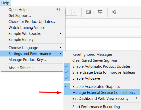 Connect to tabpy